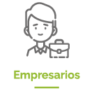 ícono de empresarios, ilustración de personaje masculino junto a un portafolio