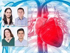 Los profesores Óscar Araque, Luisa Gallo, Jorge Andrés García y Luz Adriana Sánchez se unieron para tratar la enfermedad cardiovascular en el Tolima.